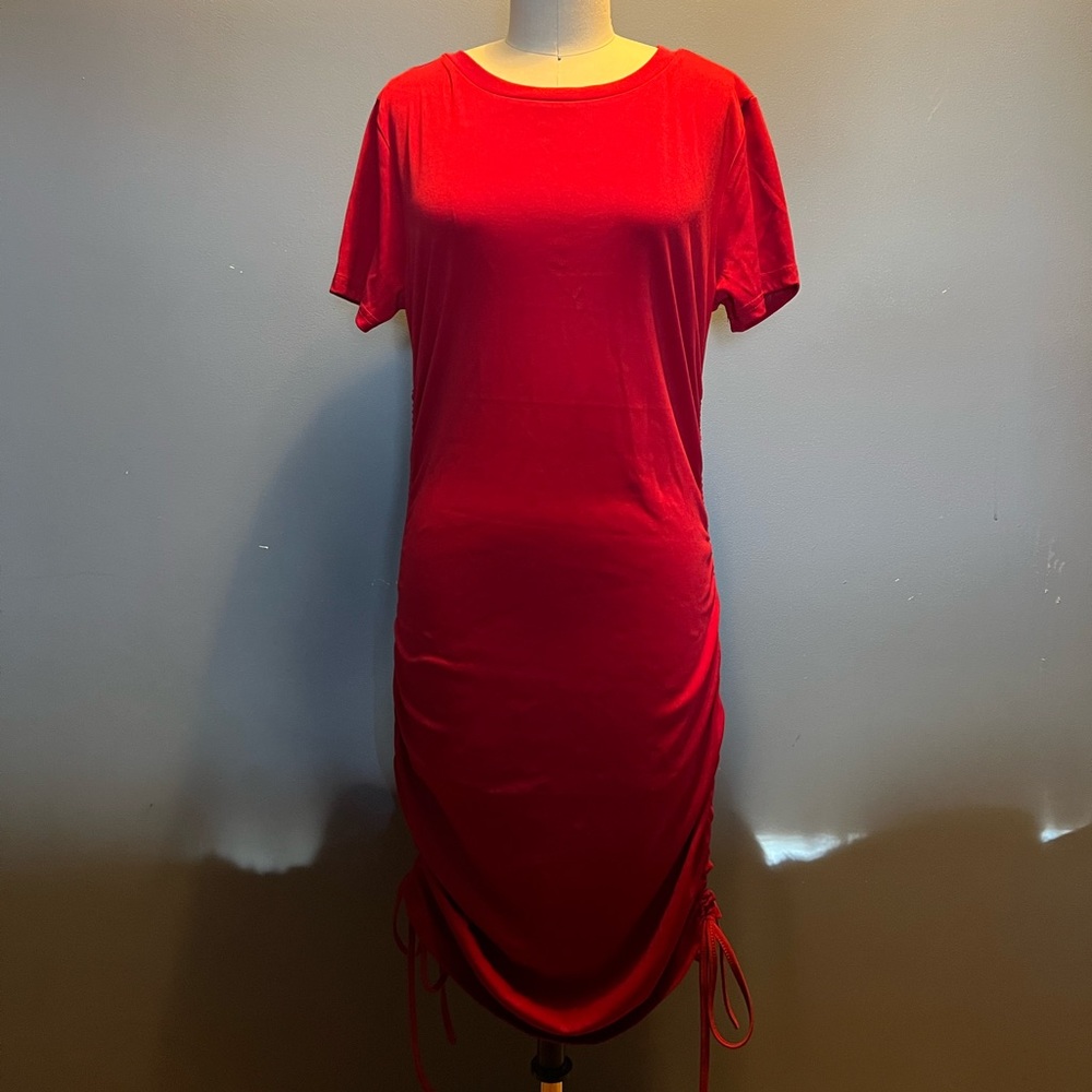 Brand new red spandex/nylon red dress size Large!